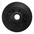 R1 95-04 Ford E-250 Econoline Front Left Drilled Black Brake Rotor
