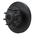 R1 95-04 Ford E-250 Econoline Front Left Drilled Black Brake Rotor