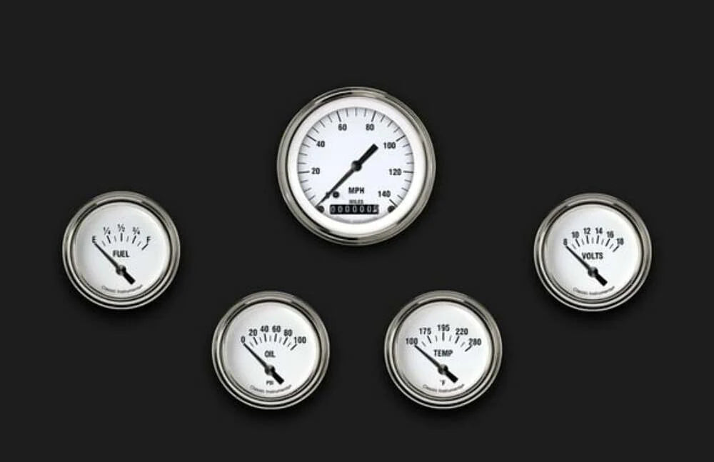 WHITE HOT 2 5/8IN SS 5 GAUGE SET-GM