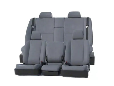Covercraft 14-18 Chevrolet Silverado Leatherette PrecisionFitFront Row Seat Covers - Med Grey