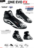 OMP ONE EVO FX SHOES FIA 8856-2018 BLACK SZ 44