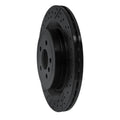 R1 12-19 Mercedes-Benz GLE63 AMG S Rear Drilled & Slotted Black Brake Rotor