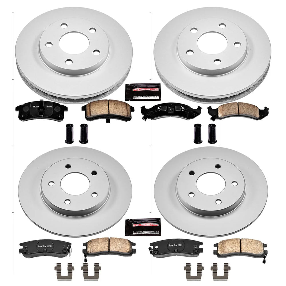 Power Stop 95-96 Buick Riviera Front & Rear Z17 Evolution Geomet Coated Brake Kit