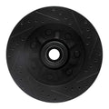 R1 97-04 Ford F-250 2WD (Excl Super Duty) Front Left Drilled & Slotted Black Brake Rotor