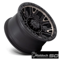D824 17X9 6X4.5 M-BLK-DDT 1MM