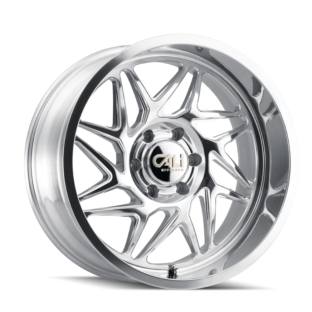 CALI OFF-ROAD GEMINI 9112 POLISHED MILLED SPOKES 20X12 8-170 -51MM 125.2MM