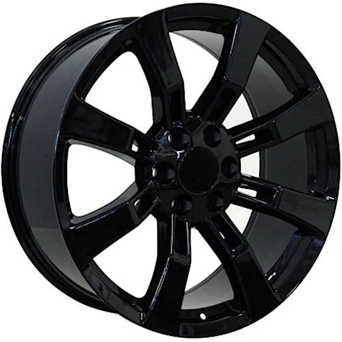 22 IN REPLICA WHEEL CA82 FITS CADILLAC ESCALADE RIM 22X9 BLACK WHEEL