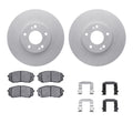 R1 Concepts Brake Rotor- Carbon Coated with Ceramic Pads Hdw Fits Kia Sportage