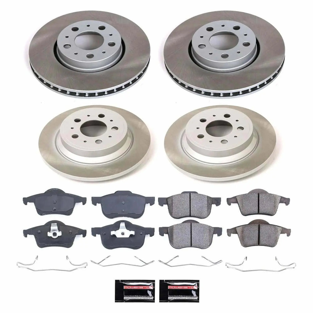 Power Stop 01-09 Volvo S60 Front and Rear Semi-Coated Rotor Kit