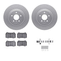 R1 Concepts Brake Rotor- Carbon Coated with Ceramic Pads Hdw Fits INFINITI G35