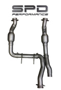 17-20 Raptor 3.5L SPD 3in Aluminzed Catted Downpipes DP35FR1718-HFC