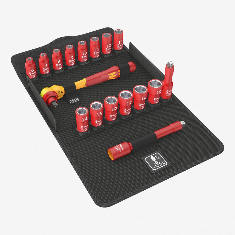 8100 SB VDE 1 ZYKLOP RATCHET SET INSULATED SWITCH LEVER 3/8IN DRIVE METRIC