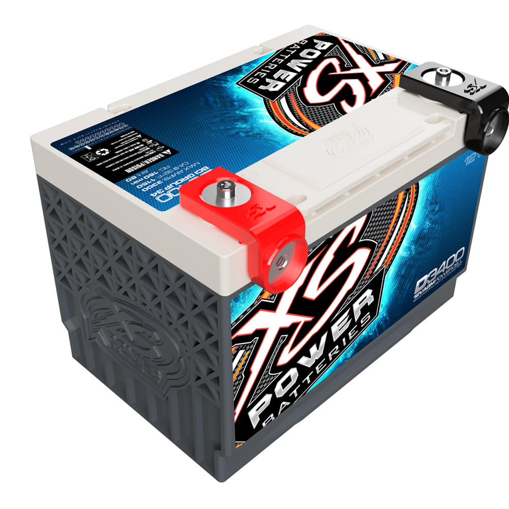 12V AGM D SERIES BATTERIES M6 TERMINAL BOLTS INCLU POLARITY L