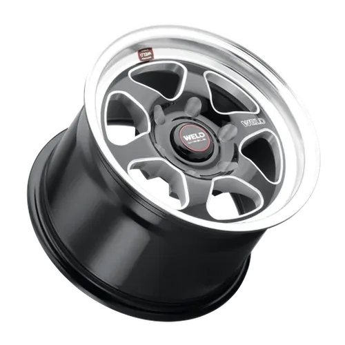 Weld S156 17x10 Ventura 6 Drag 6x135 ET42 BS7.25 Gloss BLK MIL DIA 87.1