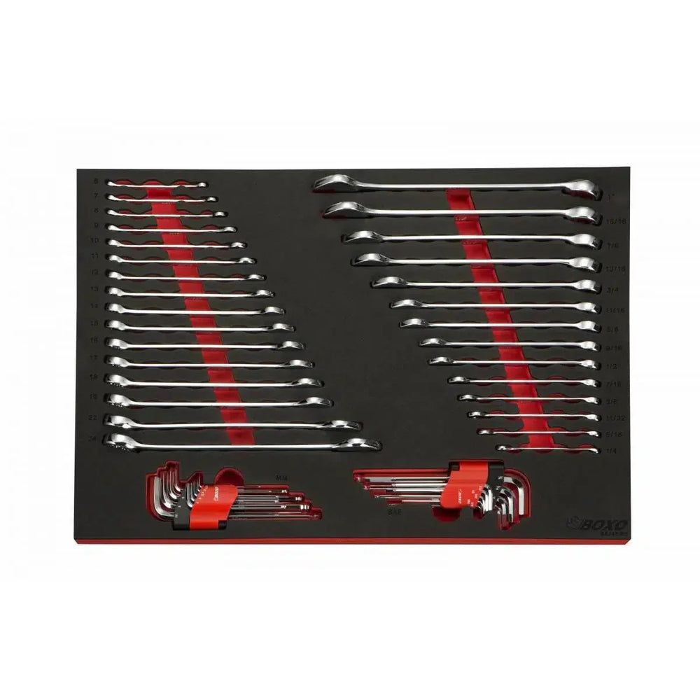 PRO SERIES 45IN 11DRAWER BOTTOM ROLL CABINET W/217PC TOOL SET BLACK RED TRIM