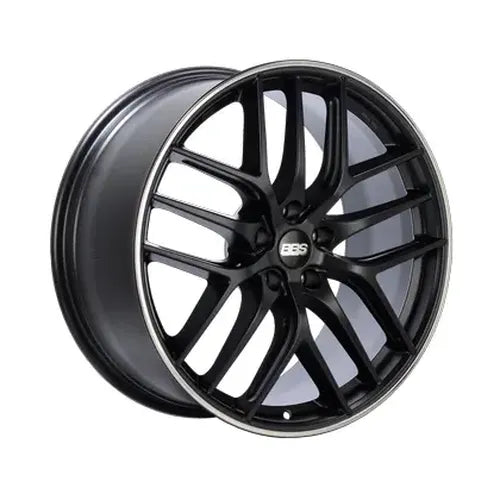 BBS CC-R 19x8 5x112 ET44 Satin Black Polished Rim Protector Wheel -82mm PFS Required