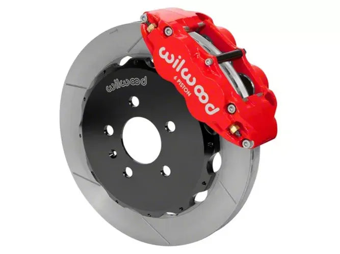 Wilwood 03-08 Audi A4 Forged Narrow Superlite 6R Front Big Brake Kit 12.88in (Red) w/ Lines