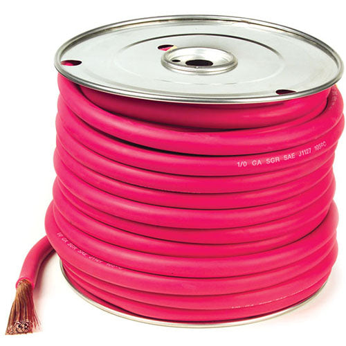 BATTERY CABLE RED 4 GA 500' SPOO