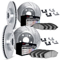 DFC 17-25 Alfa Romeo Stelvio Front & Rear Drill/Slot Silver Rotors 4000 HybriDynamic Pads w/Hardware