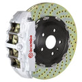 Brembo 18+ Model 3 AWD/RWD Front GT BBK 6 Piston Cast 380x34 2pc Rotor Drilled-Silver