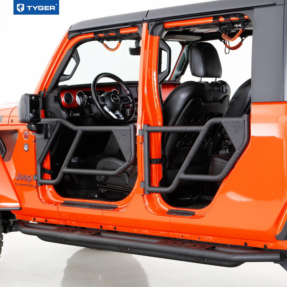18C WRANGLER UNLIMITED/00C GLADIATOR TEXTURED BLACK MIRROR MOUNT TUBULAR FRONT & REAR DOORS ONLY