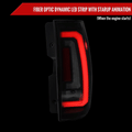 SUBURBAN GMC YUKON AND YUKON DENALI LED TAILLIGHT MATTE BLACK HOUSING AND CLEAR LENS - RED LIGHT BAR SEQUENTIAL TURN SIGNAL BREATHING LIGHT EFFECT
