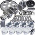 Eagle Chevy 350 1Pc 3.750in Crank 5.700in I-Beam Rod 4.060in Pistons 168 Tooth FP Balanced Assembly