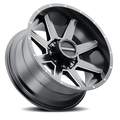 Aluminum Wheels 20x10 Stryker 954M Milled-Dimples Satin Black -19 Offset 8 on 165.1 Bolt Pattern 125.2 Bore Raceline