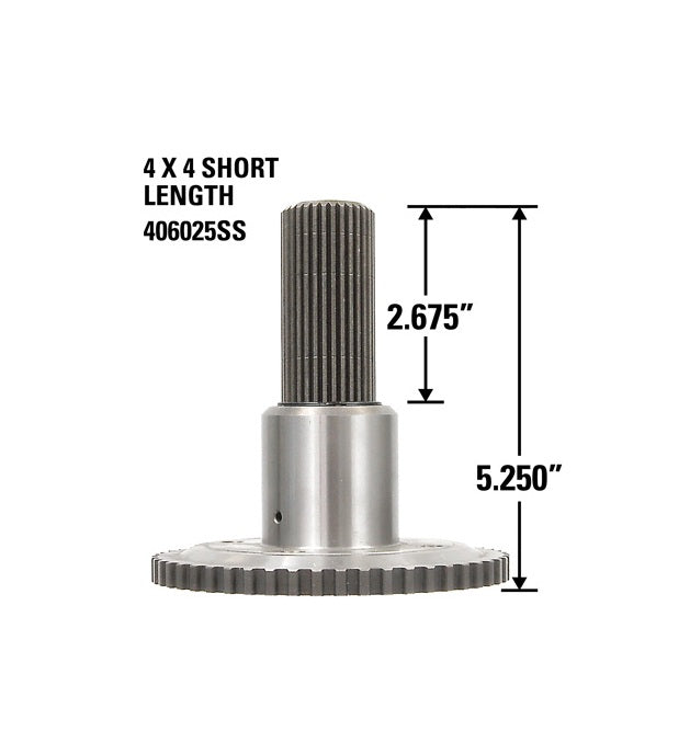 Suncoast Converters 300M Output Shaft 4X4 Super Short Length - 5.250 Overall Length 2.675 Spline Length 406025SS