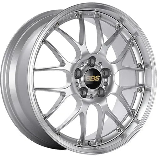 BBS RS-GT 19x8.5 5x112 ET30 Diamond Silver Center Diamond Cut Lip Wheel - 82mm PFS Required