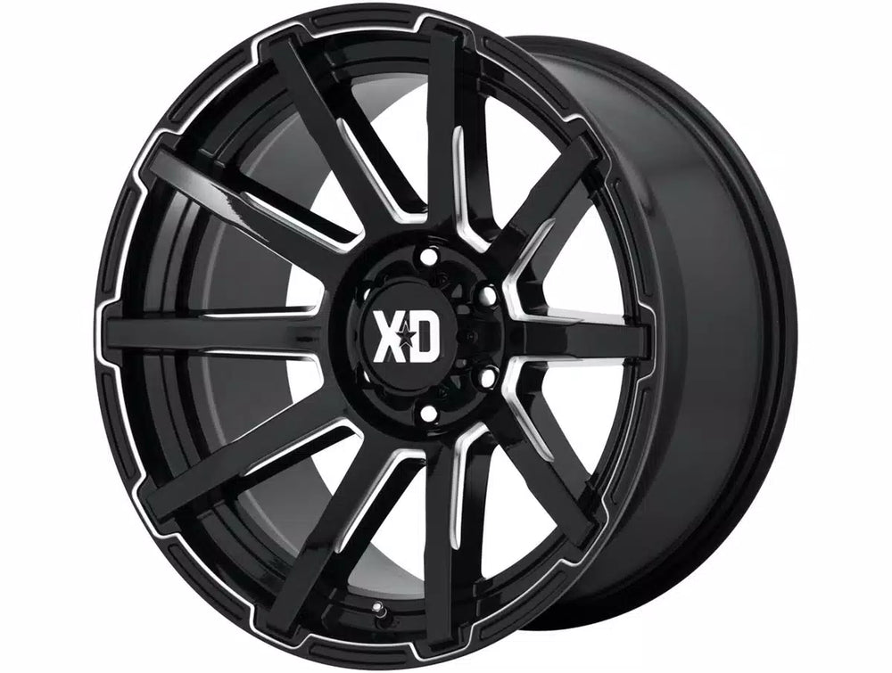 OUTBREAK 22x10 5x150.00 GLOSS BLACK MILLED (12 mm)