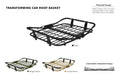 ALL ROOF 3D TRANSFORMING ROOF BASKET(52INx4INx8IN)CARBON STEEL BLACK
