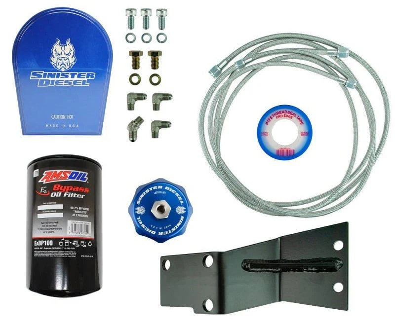 Sinister Diesel Bypass Oil Filter System for 2007-2012 Dodge Cummins 6.7L