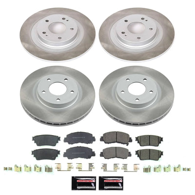 Power Stop 18-20 Mitsubishi Eclipse Cross Front and Rear Semi-Coated Rotor Kit