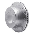 R1 Concepts Brake Rotor Drilled and Slotted Silver Fits Ford F-250