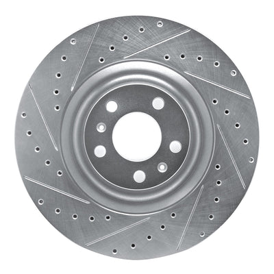 DFC 04-11 Audi A8 Front Left Dimpled & Slotted Silver Brake Rotor
