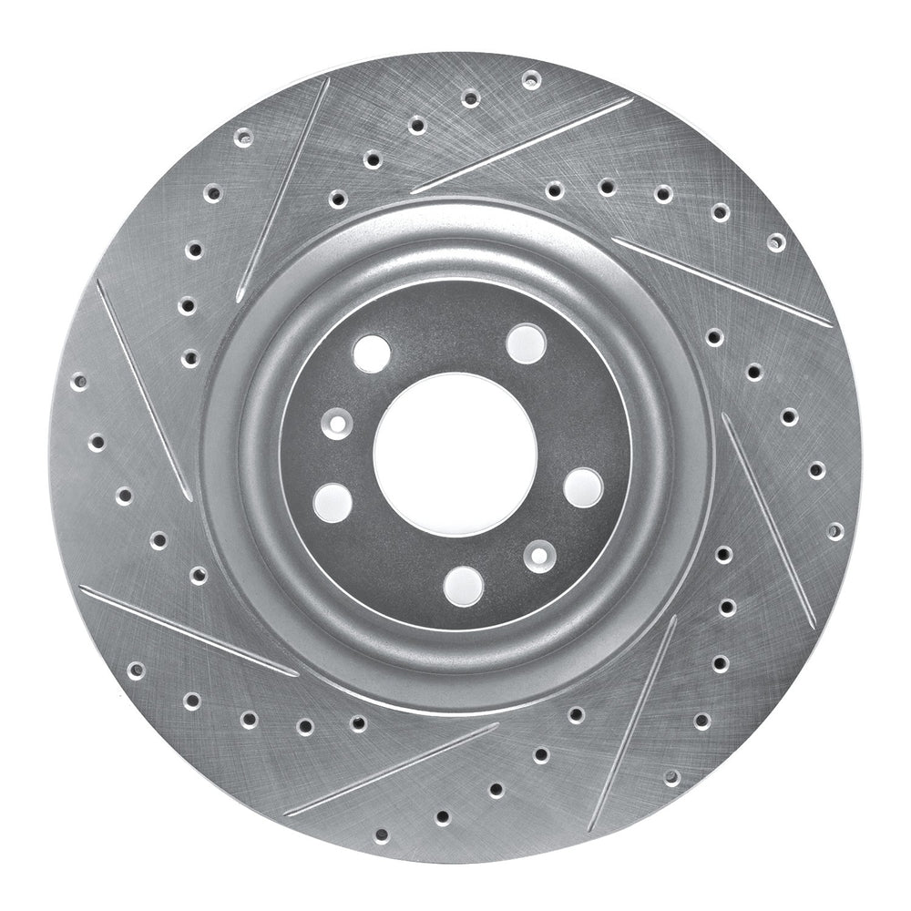 DFC 04-11 Audi A8 Front Left Dimpled & Slotted Silver Brake Rotor