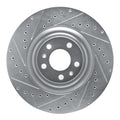 DFC 04-11 Audi A8 Front Left Dimpled & Slotted Silver Brake Rotor