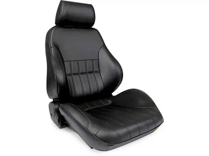 RALLY RECLINER SMOOTH BACK BLACK LEATHER RIGHT