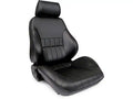 RALLY RECLINER SMOOTH BACK BLACK LEATHER RIGHT