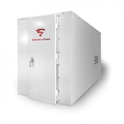 PANELIZED 4X8 10 PERSON OCCUPANCY STORM SHELTER; WHITE