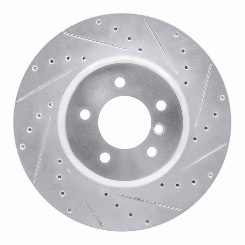 DFC 11-16 BMW Z4 Front Right Drilled & Slotted Silver Brake Rotor