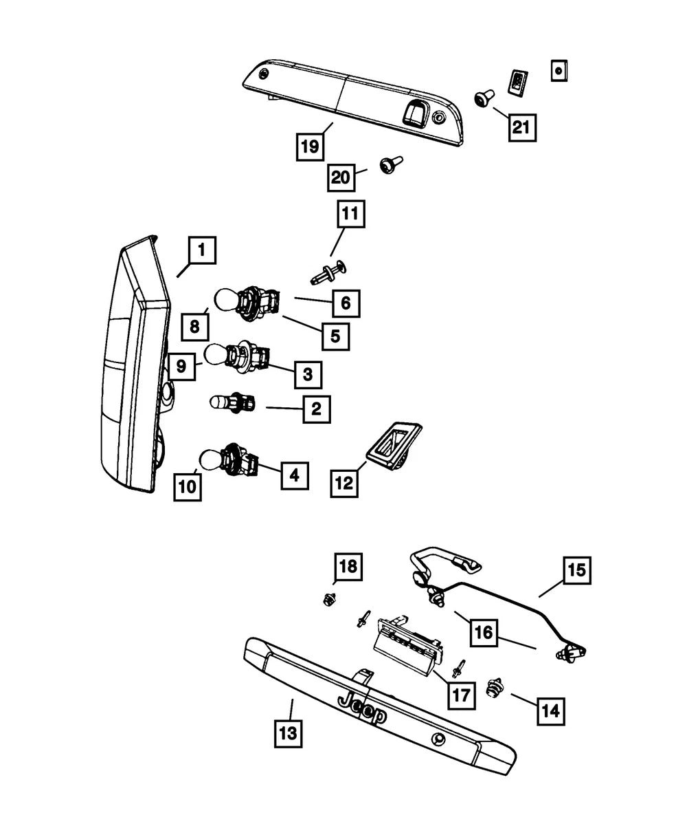 TAILLAMP RH JEEP COMPASS 0710 (OE)