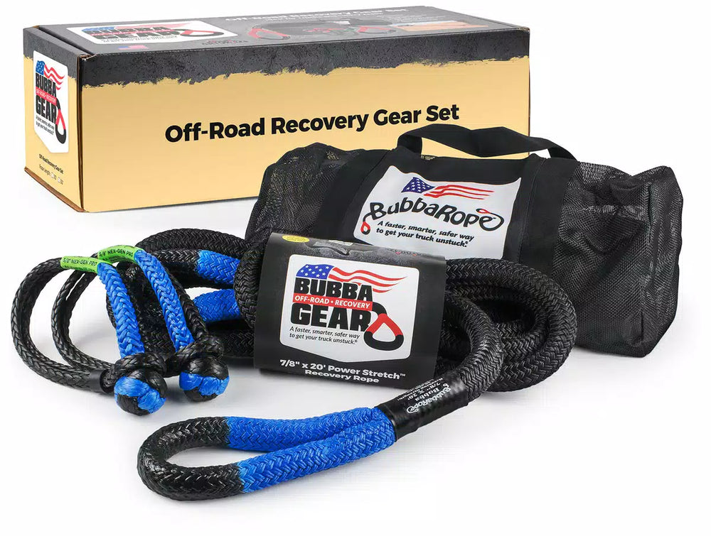7/8IN X20FT BLUE ORIGINAL POWER STRETCH RECOVERY ROPE BREAKING STRENGTH 28600 LBS