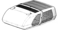 REPLACEMENT SHROUD LOW PROFILE MACH 10 A/C OR HEAT PUMP ARCTIC WHITE