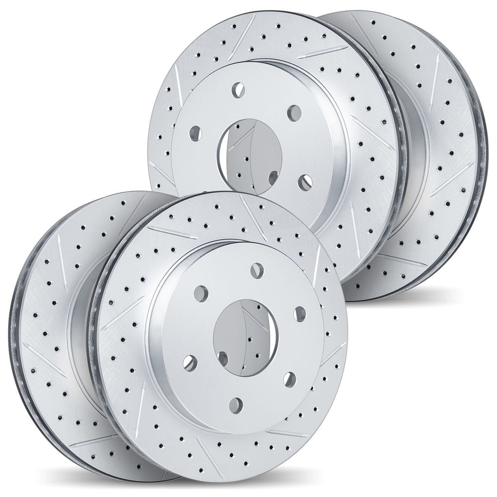 DFC 15-20 Chevrolet Colorado Front & Rear Drilled & Slotted Geoperformance Rotors