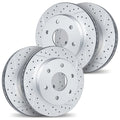 DFC 15-20 Chevrolet Colorado Front & Rear Drilled & Slotted Geoperformance Rotors