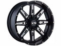 184 (184) SATIN BLK/MILLED SPOKES 2