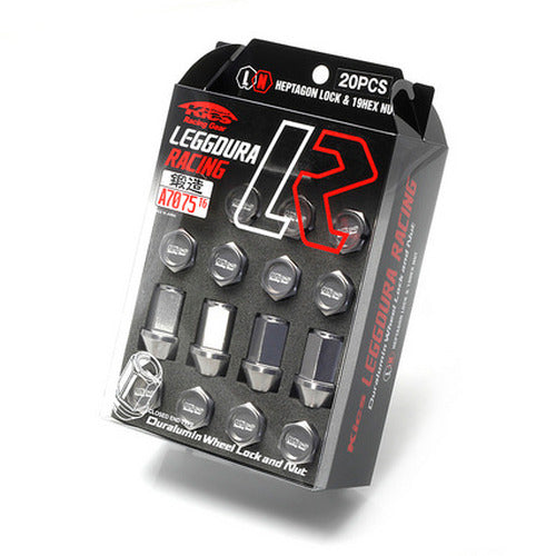 Project Kics 12X1.50 Gunmetal Leggdura Racing Lug Nuts (Laser Logo) - 20 PCS