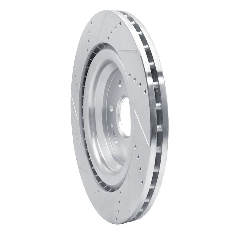 DFC 14-20 Cadillac Escalade Front Right Drilled & Slotted Silver Brake Rotor